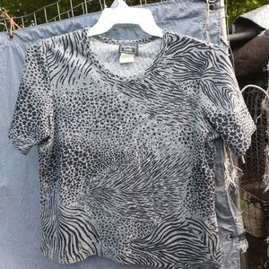 Womens southern lady animal print top